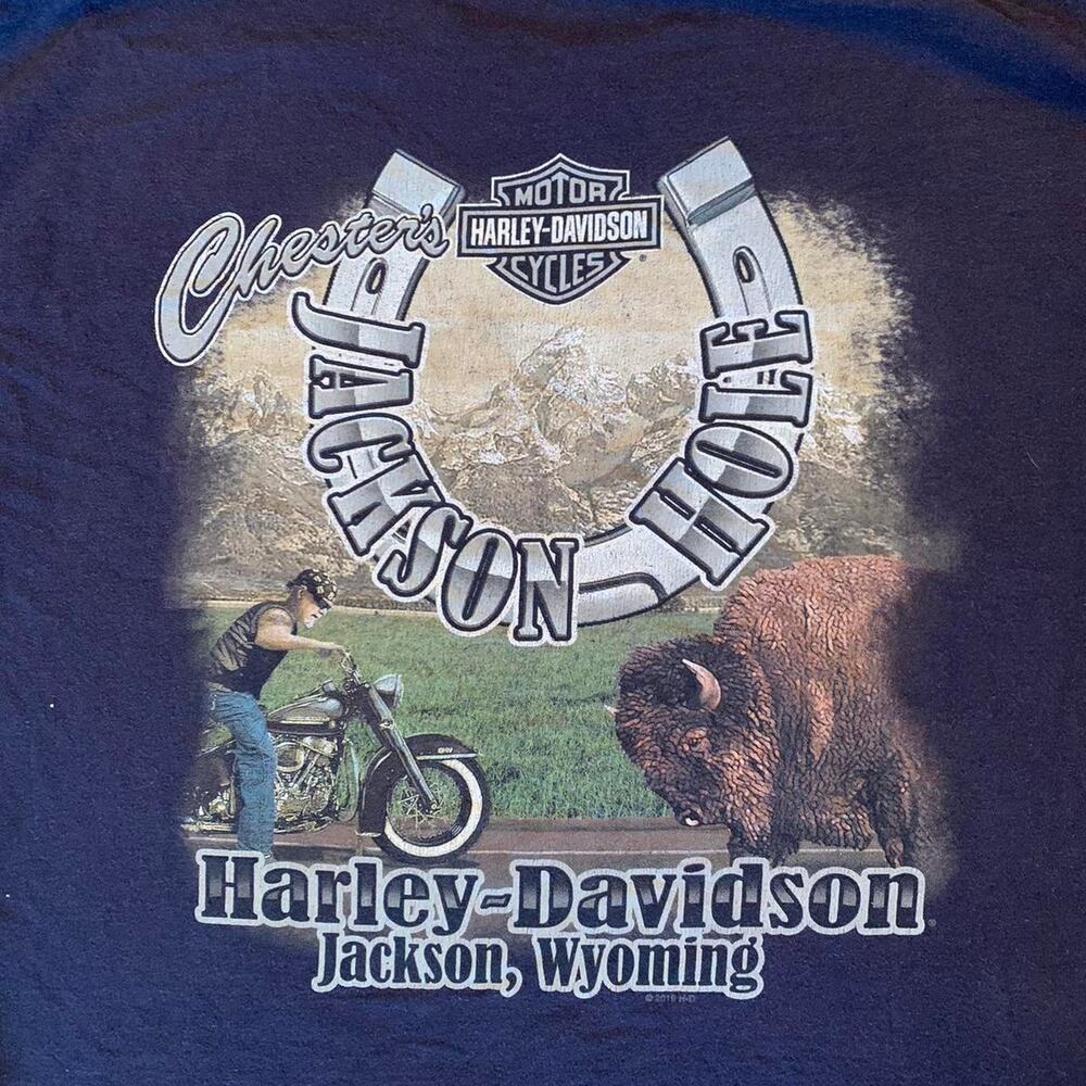 Harley Davidson Bufallo Navy T-Shirt